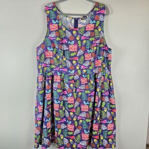 Modcloth Retrolicious Gee Jolly Holiday Dress Sz XL Sleeveless Altered Bird.D172